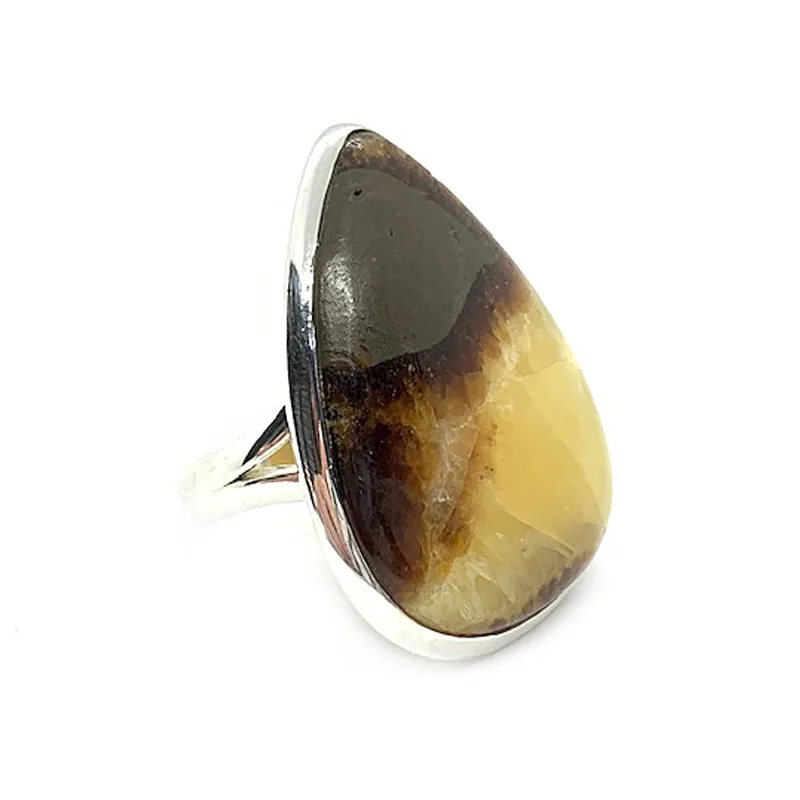 Tulsi Septarian Bohemian Gemstone Ring