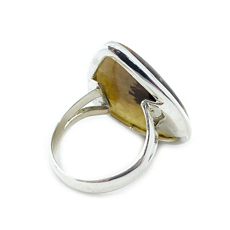 Tulsi Septarian Bohemian Gemstone Ring