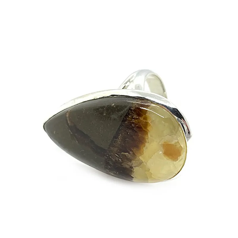 Tulsi Septarian Bohemian Gemstone Ring