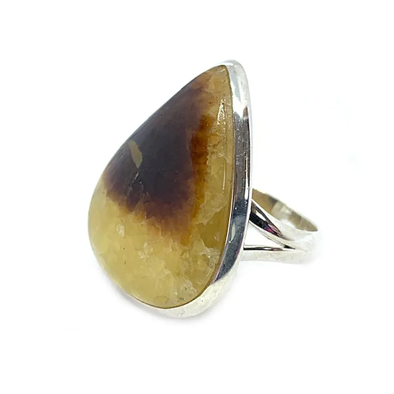 Tulsi Septarian Bohemian Gemstone Ring