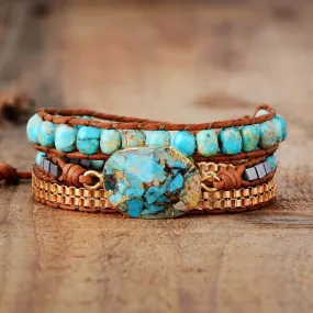 Turquoise Calming Energy Wrap Bracelet