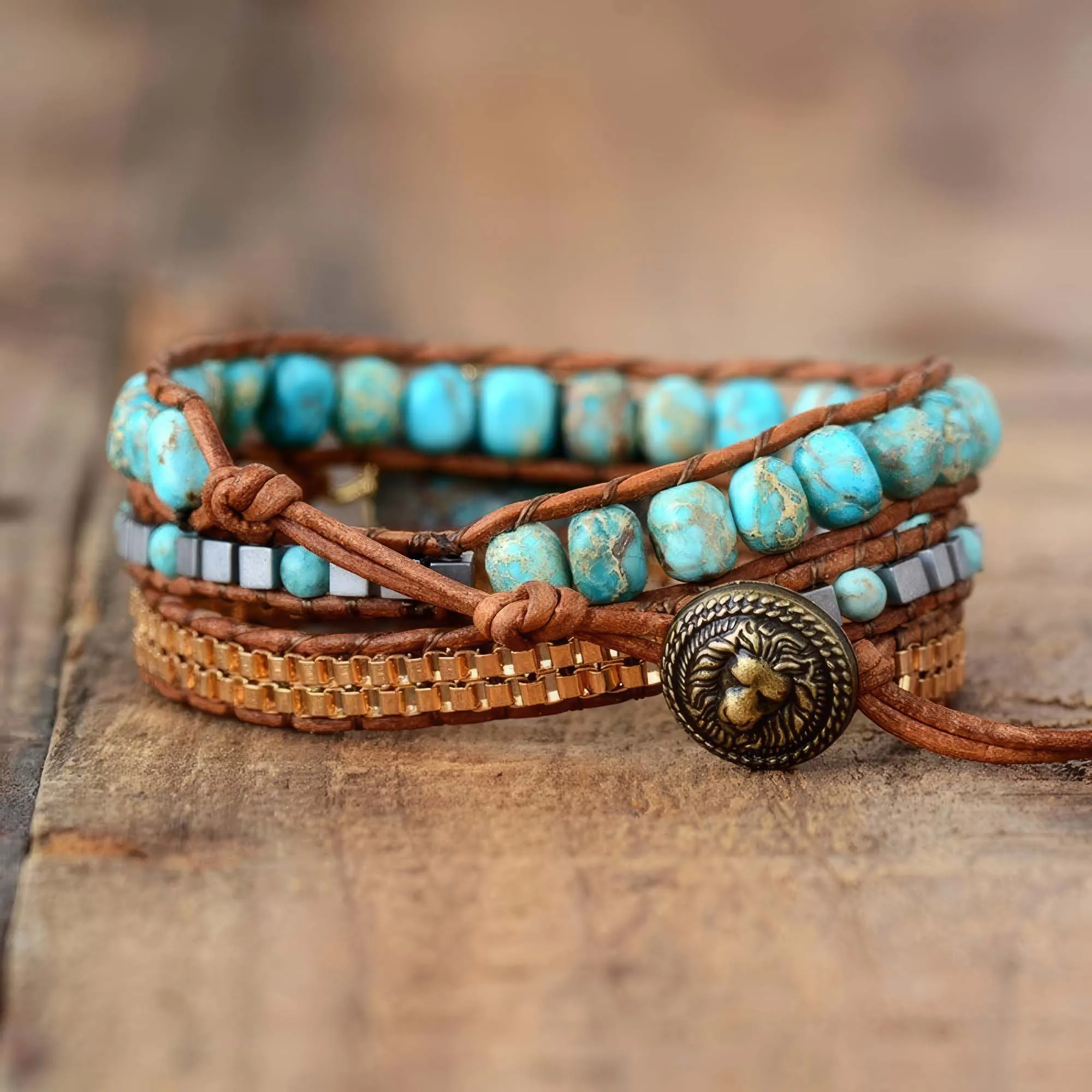 Turquoise Calming Energy Wrap Bracelet