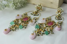 Vishaka - Kundan Long Earrings