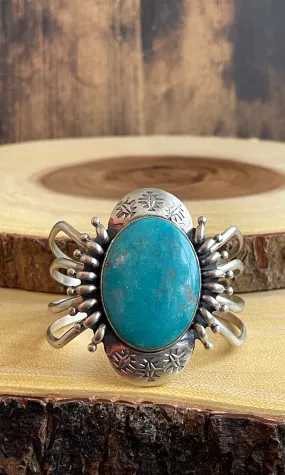 WEB SPINNER Navajo Turquoise & Silver Spider Cuff