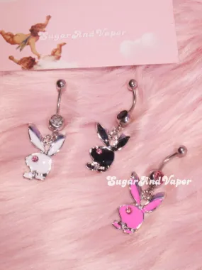 Y2K Color Bunny Heads Belly Ring